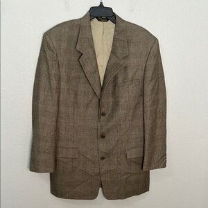Nino Cerruti Brown Plaid Blazer *estimated size 44